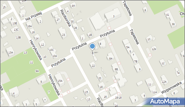 Warszawa, Przytulna, 6, mapa Warszawy