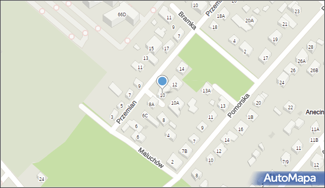 Warszawa, Przemian, 10, mapa Warszawy