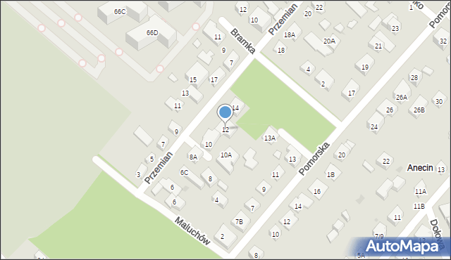 Warszawa, Przemian, 12, mapa Warszawy