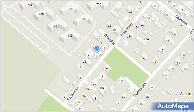 Warszawa, Przemian, 17, mapa Warszawy