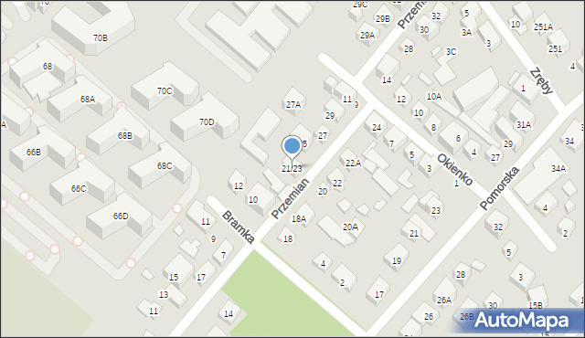 Warszawa, Przemian, 21/23, mapa Warszawy