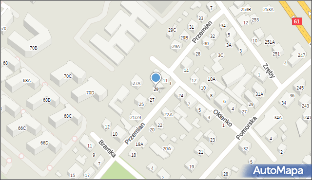 Warszawa, Przemian, 29, mapa Warszawy