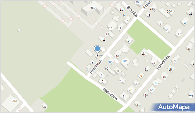 Warszawa, Przemian, 7, mapa Warszawy