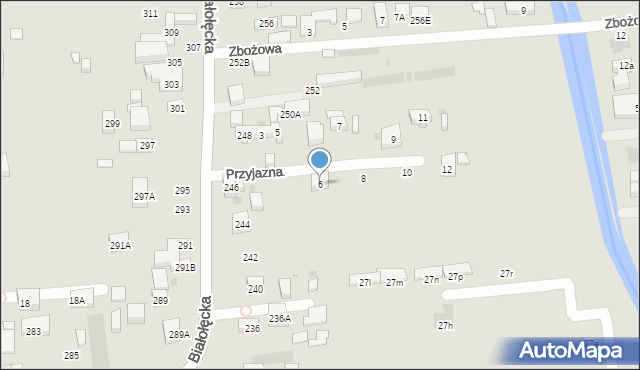 Warszawa, Przyjazna, 6, mapa Warszawy