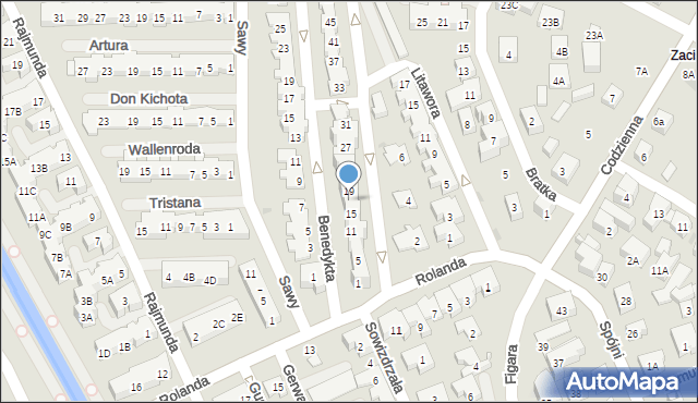 Warszawa, Protazego, 17, mapa Warszawy