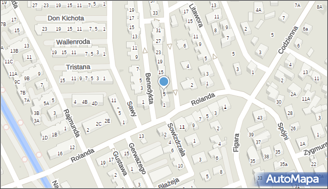 Warszawa, Protazego, 5, mapa Warszawy