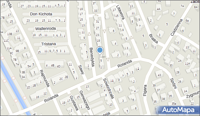 Warszawa, Protazego, 7, mapa Warszawy