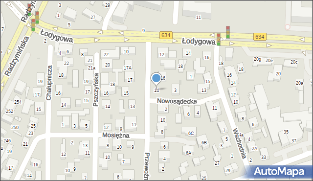 Warszawa, Przewoźników, 14, mapa Warszawy