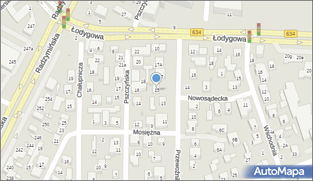 Warszawa, Przewoźników, 15, mapa Warszawy