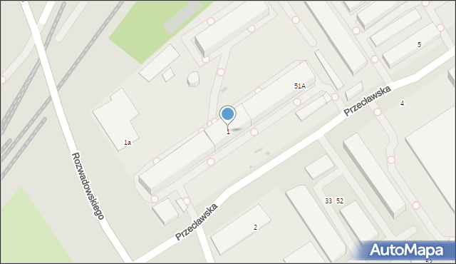 Warszawa, Przecławska, 1, mapa Warszawy