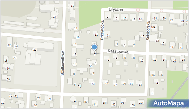 Warszawa, Przewłocka, 7, mapa Warszawy