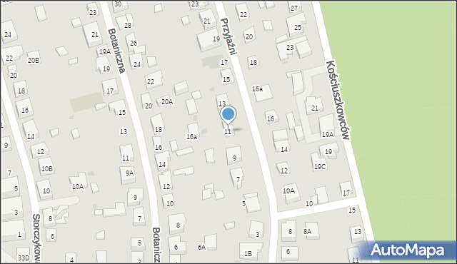 Warszawa, Przyjaźni, 11, mapa Warszawy