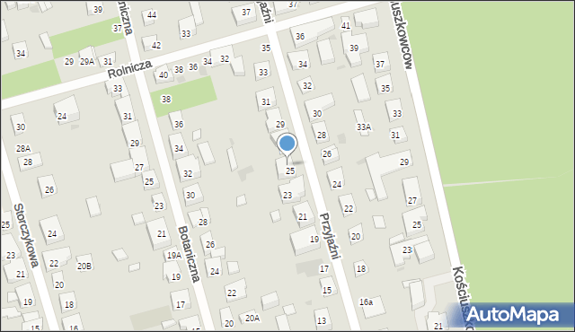 Warszawa, Przyjaźni, 25A, mapa Warszawy
