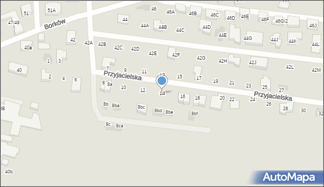 Warszawa, Przyjacielska, 14, mapa Warszawy