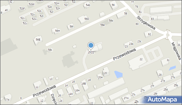 Warszawa, Przewodowa, 15/21, mapa Warszawy