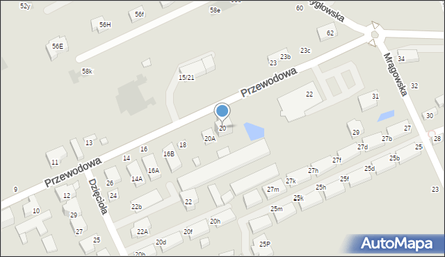 Warszawa, Przewodowa, 20, mapa Warszawy