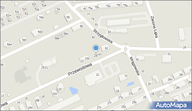 Warszawa, Przewodowa, 23c, mapa Warszawy