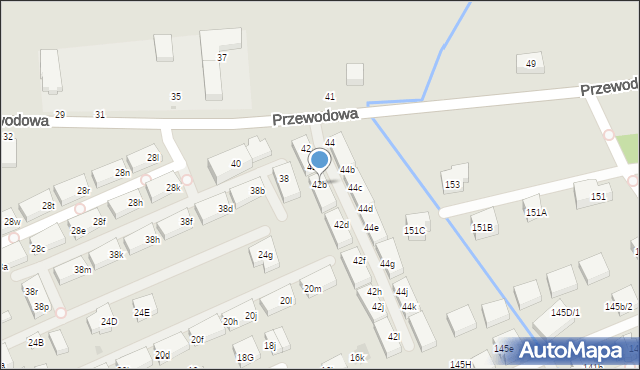 Warszawa, Przewodowa, 42b, mapa Warszawy