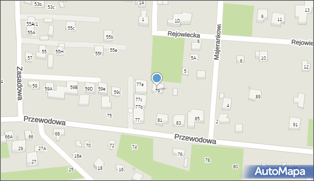 Warszawa, Przewodowa, 79, mapa Warszawy