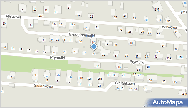 Warszawa, Prymulki, 29, mapa Warszawy