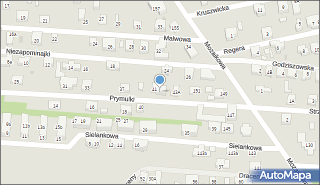 Warszawa, Prymulki, 43, mapa Warszawy