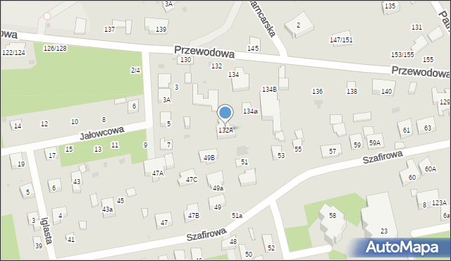 Warszawa, Przewodowa, 132A, mapa Warszawy