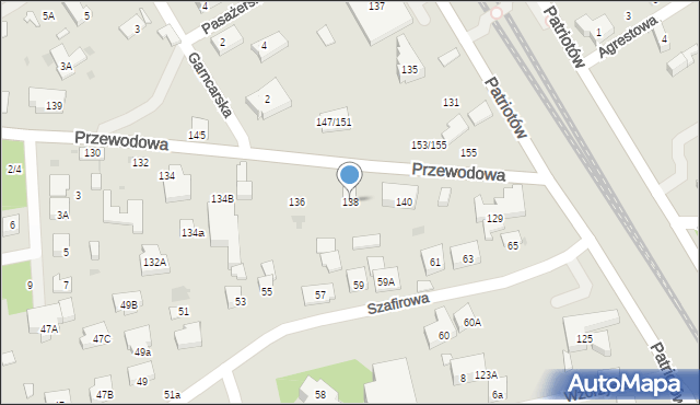 Warszawa, Przewodowa, 138, mapa Warszawy