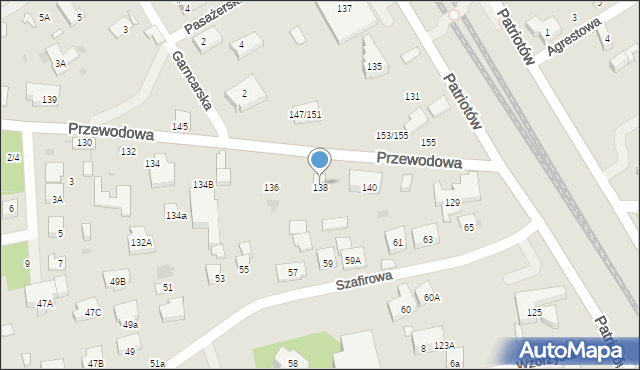 Warszawa, Przewodowa, 138a, mapa Warszawy