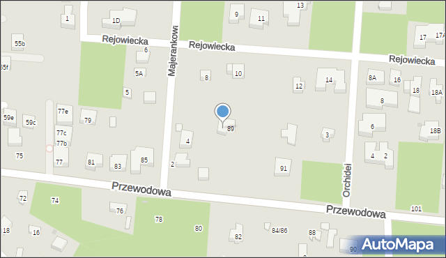 Warszawa, Przewodowa, 89A, mapa Warszawy