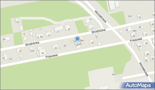 Warszawa, Prasowa, 23, mapa Warszawy