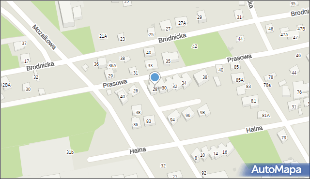 Warszawa, Prasowa, 28, mapa Warszawy