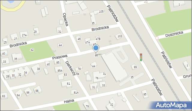 Warszawa, Prasowa, 46, mapa Warszawy