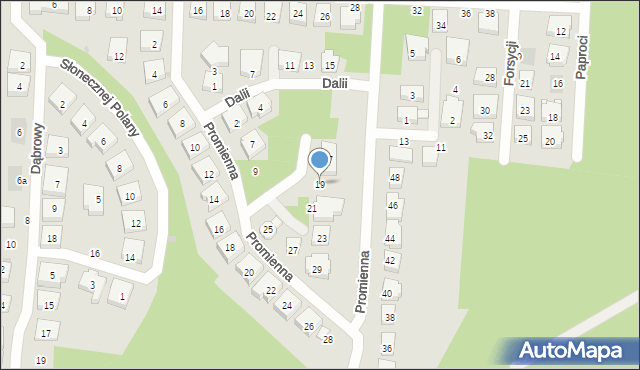 Warszawa, Promienna, 19, mapa Warszawy