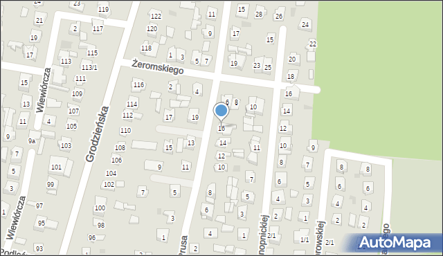 Wasilków, Prusa Bolesława, 16, mapa Wasilków