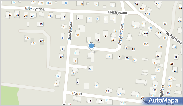 Wasilków, Przejazdowa, 9, mapa Wasilków