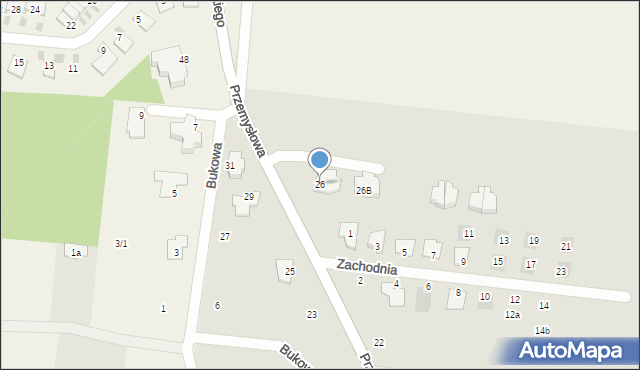 Wasilków, Przemysłowa, 26, mapa Wasilków