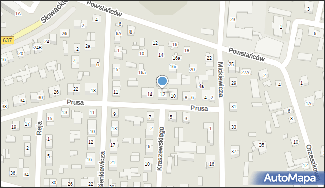 Węgrów, Prusa Bolesława, 12, mapa Węgrów