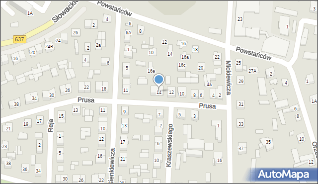 Węgrów, Prusa Bolesława, 14, mapa Węgrów