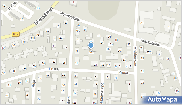 Węgrów, Prusa Bolesława, 16a, mapa Węgrów