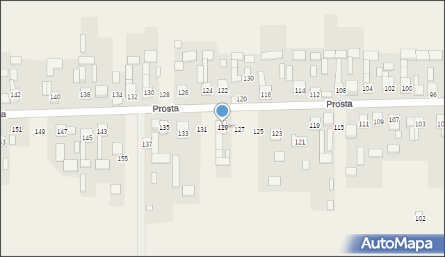 Węgrzynów, Prosta, 129, mapa Węgrzynów