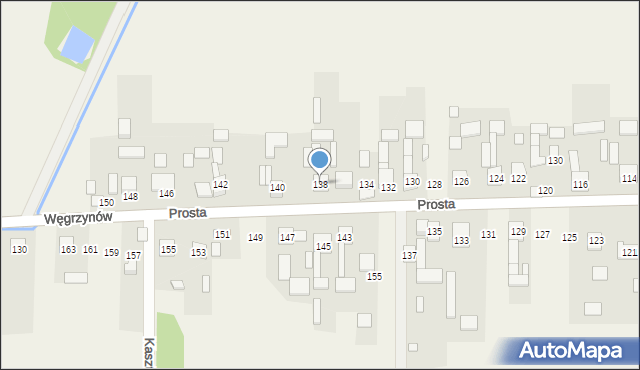 Węgrzynów, Prosta, 138, mapa Węgrzynów