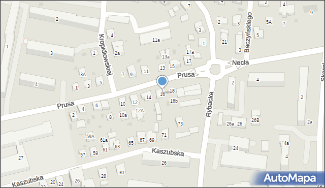 Wejherowo, Prusa Bolesława, 16, mapa Wejherowo