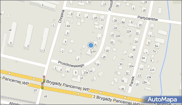 Wejherowo, Pruszkowskiego Kazimierza, płk., 3, mapa Wejherowo