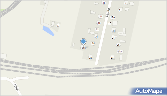 Werbkowice, Prusa Bolesława, 26a, mapa Werbkowice