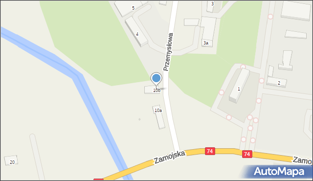 Werbkowice, Przemysłowa, 10b, mapa Werbkowice