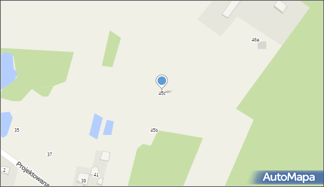 Wiązowna, Projektowana, 45c, mapa Wiązowna