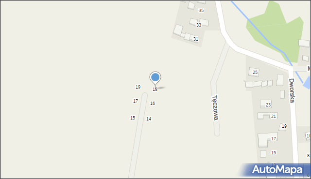 Więcławice Dworskie, Przy Wierzbach, 18, mapa Więcławice Dworskie