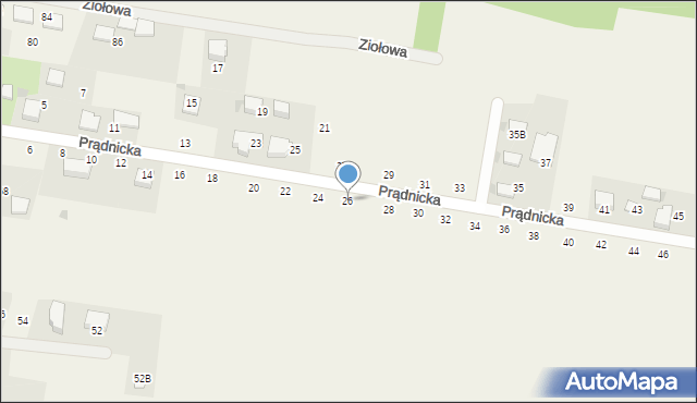 Wielka Wieś, Prądnicka, 26, mapa Wielka Wieś