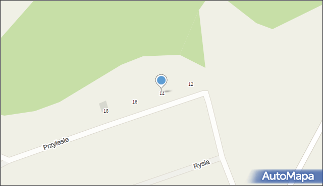 Wierzbice, Przylesie, 14, mapa Wierzbice