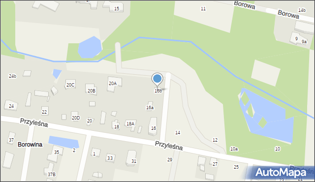 Wilcza Góra, Przyleśna, 16b, mapa Wilcza Góra